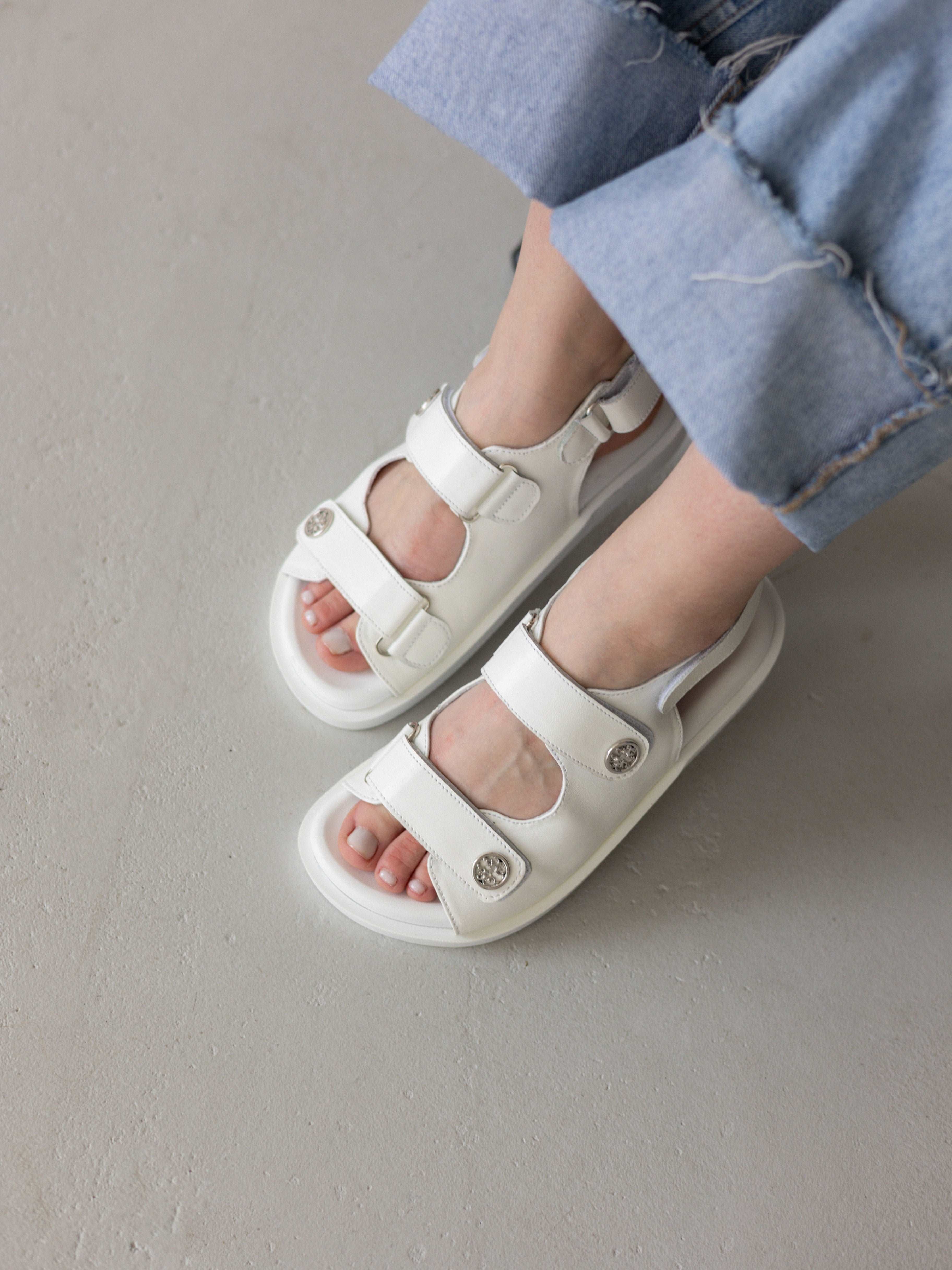 white and delicate sandals that will be perfect for your day