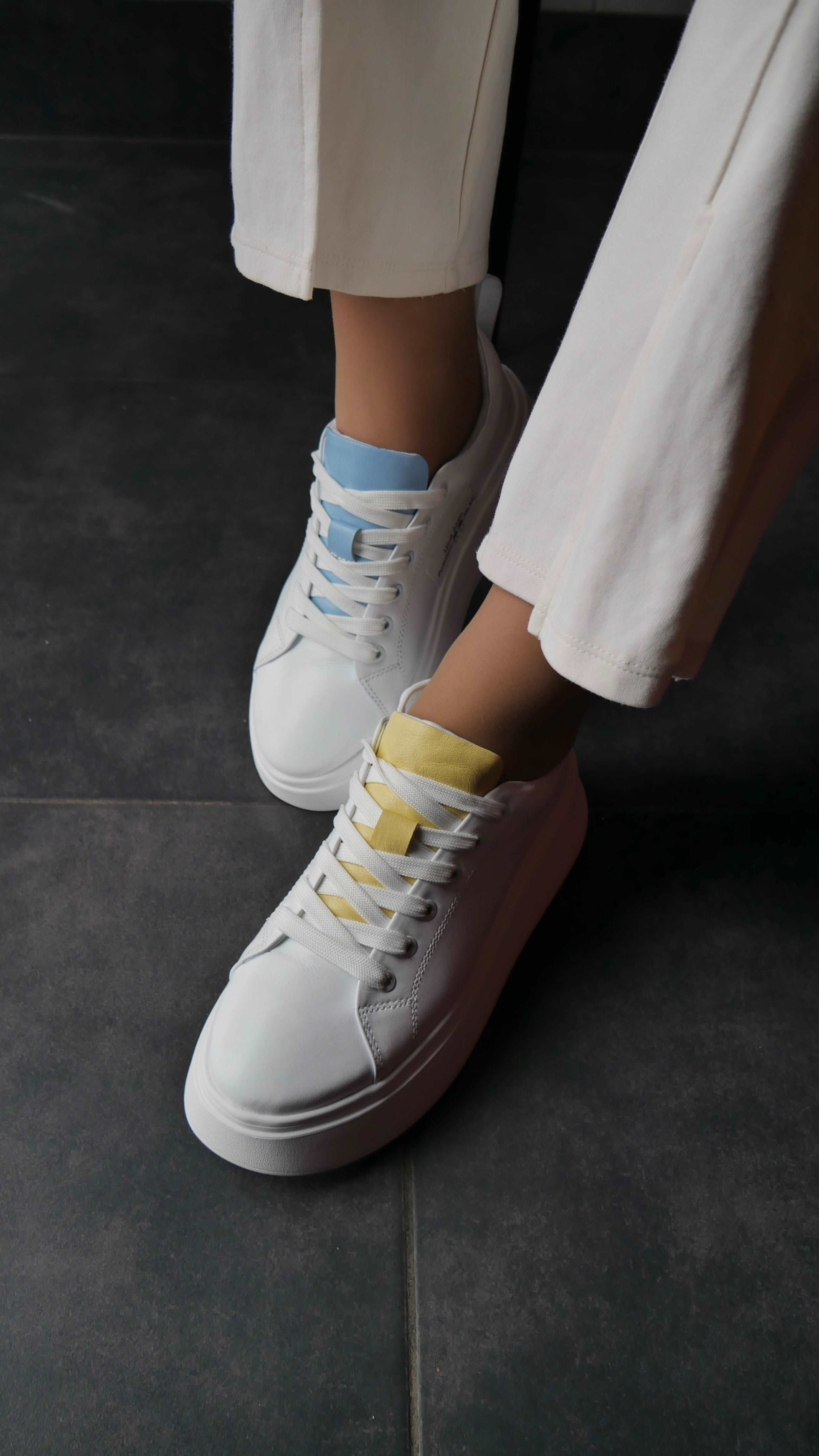 a new model of snow-white sneakers